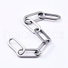 Non-Tarnish 304 Stainless Steel Paperclip Chains CHS-D031-03P-1