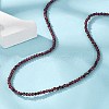 Natural Garnet Beaded Necklaces NJEW-K114-A-A04-5