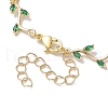 Cubic Zirconia Branch Links Bracelets & Necklaces Sets SJEW-JS01294-6