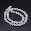 Grade A Natural White Agate Round Beads Strands X-G-F256-01-8mm-A-2