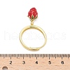 Brass with Enamel Finger Rings RJEW-Q019-02B-G-5