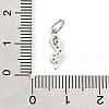 Snake Brass Micro Pave Cubic Zirconia Pendants KK-V007-007P-03-1-3