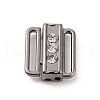 Zinc Alloy Rhinestone Bikini Clips FIND-WH0032-07B-1
