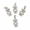 Rack Plating Brass Micro Pave Cubic Zirconia Pendants ZIRC-F128-04P-1