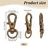 10Pcs Alloy Swivel Lobster Claw Clasps IFIN-LP0001-02-2