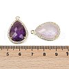 Natural Amethyst Faceted Pendants G-I382-05G-06-3