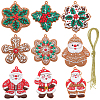 SUNNYCLUE 1Set Christmas Plastic Pendants DIY-SC0026-46A-1