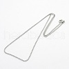 Unisex 304 Stainless Steel Box Chain Necklaces STAS-O037-71P-2