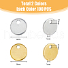 DICOSMETIC 200Pcs 2 Colors 201 Stainless Steel Stamping Blank Tag Pendants STAS-DC0015-50-2