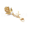 Angel Glass Pearl & Glass Seed Beaded Pendant Decorations HJEW-MZ00265-01-4