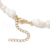 Natural Clam Shell Pendant Necklaces NJEW-JN05241-6