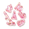 UV Plating Rainbow Iridescent Acrylic Pendants OACR-K003-007A-1