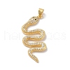 Rack Plating Brass Micro Pave Cubic Zirconia Pendants KK-A160-13G-1