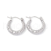 Non-Tarnish 304 Stainless Steel Twist Rope Chunky Hoop Earrings for Women EJEW-I267-04P-1