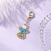 Angel Glass Pearl & Glass Seed Beaded Pendant Decorations HJEW-MZ00210-02-1