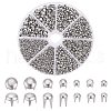 WADORN 2850pcs 7 Styles Stainless Steel Four Claw Nail FIND-WR0011-63-1