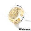 Stylish European American Retro Brass Virgin Mary Open Cuff Ring for Women IC7082-1