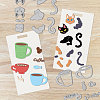 Coffee Cup Theme Carbon Steel Cutting Dies Stencils DIY-WH0309-2013-4