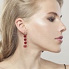 DELORIGIN 48Pcs 12 Styles Mixed Gemstone Rondelle Charms with Rack Plating Brass Loops FIND-DR0001-37-6