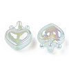 UV Plating Rainbow Iridescent Acrylic Beads OACR-T027-01-A-5