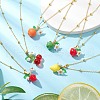 6Pcs 6 Styles Resin Fruit Pendant Necklaces NJEW-JN05204-1