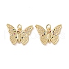 Brass Cubic Zirconia Pendants KK-G453-24G-2