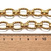 304 Stainless Steel Twisted Oval Link Chain Necklaces NJEW-R023-13G-5