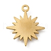 Real 18K Gold Plated 304 Stainless Steel Pendants STAS-A084-23G-05-2