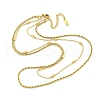 Ion Plating(IP) 304 Stainless Steel Pave Clear Cubic Zirconia Column Double Layer Necklaces NJEW-S426-02G-1