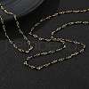 2mm Faceted Round Natural Spinel & Brass Link Chain Necklaces NJEW-S436-01-5