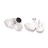 304 Stainless Steel Enamel Stud Earrings EJEW-T047-33P-B-2