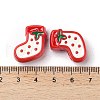 Christmas Decorations Theme Opaque Acrylic Bead with Enamel OACR-Z021-01F-3