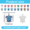 ARRICRAFT 36Pcs 18 Styles Alloy Enamel Printed Connector Charms ENAM-AR0001-40-2