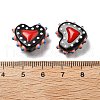 Handmade Lampwork Bumpy Beads Heart X-LAMP-V001-07F-4