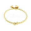Real 18K Gold Plated 304 Stainless Steel Open Cuff Rings for Women RJEW-B061-02G-04-3