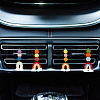 5Pcs 5 Styles Rainbow Wool Felt Car Air Vent Clips HJEW-DR00041-6