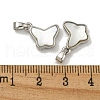 Rack Plating Brass Pave Natural White Shell Butterfly Charms KK-U025-01P-01-3