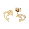 PVD Vacuum Plating 304 Stainless Steel Stud Earrings for Women EJEW-A048-45B-G-2