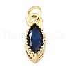 Real 18K Gold Plated Brass Micro Pave Cubic Zirconia Charms ZIRC-L100-078G-01-2