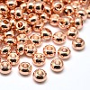 Brass Flat Round Spacer Beads X-KK-M085-18RG-NR-1