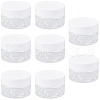 CRASPIRE 8Pcs Transparent Plastic Empty Portable Facial Cream Jar CON-CP0001-015A-1