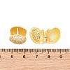 Round Brass Micro Pave Clear Cubic Zirconia Hoop Earrings EJEW-K305-04G-5