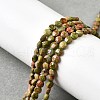 Natural Unakite Beads Strands G-C179-A4mm-05-1