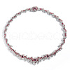 Thorns Brass with Dark Red Cubic Zirconia Chain Necklaces FS-WG4F103-01-5