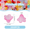 200Pcs Frosted Opaque Acrylic Bead Caps OACR-HS0001-01-2