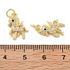 Brass Micro Pave Cubic Zirconia Pendants KK-C092-08G-3