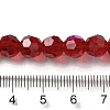 Electroplate Transparent Glass Beads Strands EGLA-A035-T8mm-L07-4