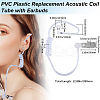 Beebeecraft 5Pcs PVC Plastic Replacement Acoustic Coil Tube with Earbuds KY-BBC0001-04-2