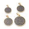 Mixed Sizes 304 Stainless Steel Enamel Pendants STAS-F248-02-G-1