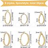 Olycraft 30Pcs 6 Styles Alloy Open Back Bezel Pendants FIND-OC0001-13-2